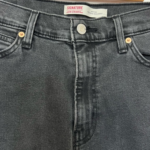 Women’s Levi’s Strauss heritage high rise kick boot grey jeans size 10 W30 - Picture 5 of 12